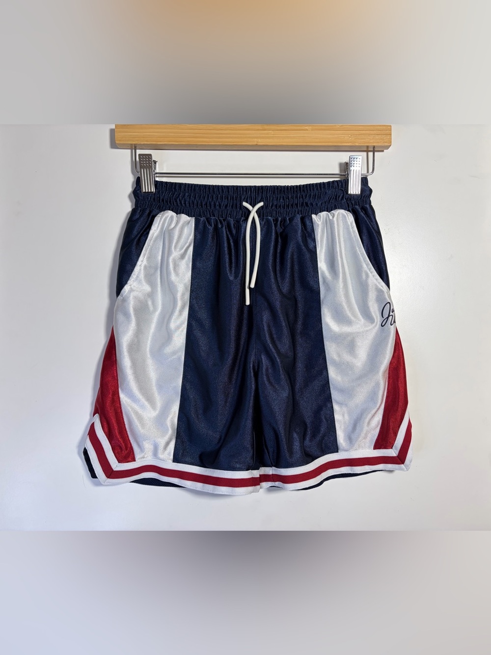 Kith Kids Basketball Shorts XL 14-16Y Navy Just Us NY Mesh Boys EUC